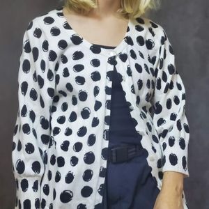 Abstract pop art bubble knit cardigan